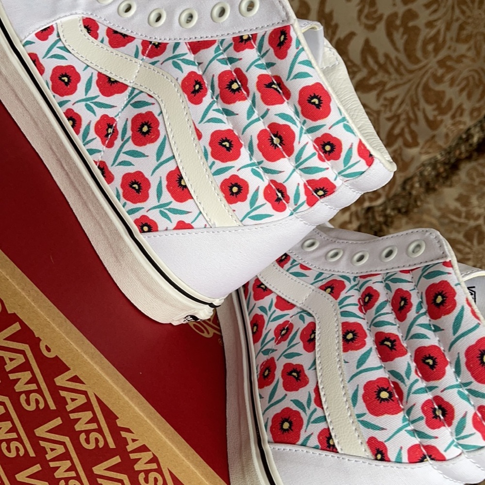 Vans Sk8-Hi Flowers True White Men’s - Picture 15 of 16